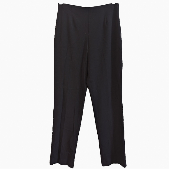 TROUSERS Black Tall Side Zip Taylor Brooke Ultimate Signature Dress Pants 10x33 - Picture 3 of 10